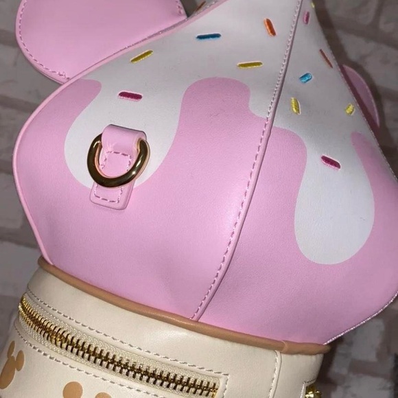 LOUNGEFLY STITCH SHOPPE MINNIE MOUSE SOFT SERVE CREAM CROSSBODY BAG - Picture 7 of 8